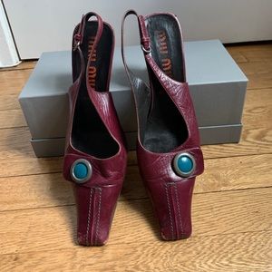 Miu Miu Kitten Heel Slingbacks